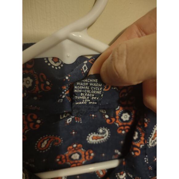 VTG Lucky Brand Paisley Print Pearl Snap Button Up Shirt Women's Boho Western - Picture 3 of 5